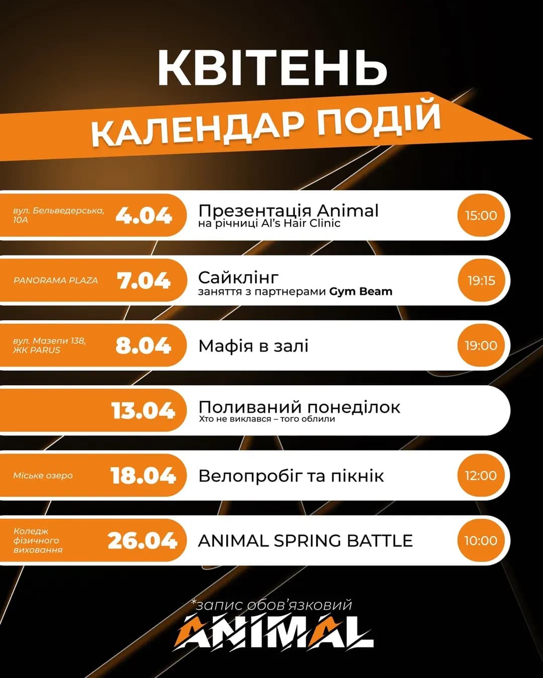 Поливаний понеділок в Animal Gym